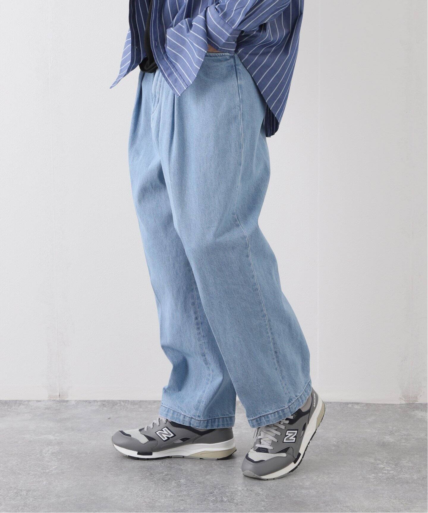 FARAH / ファーラー】ツータックワイドデニムパンツ（デニムパンツ 