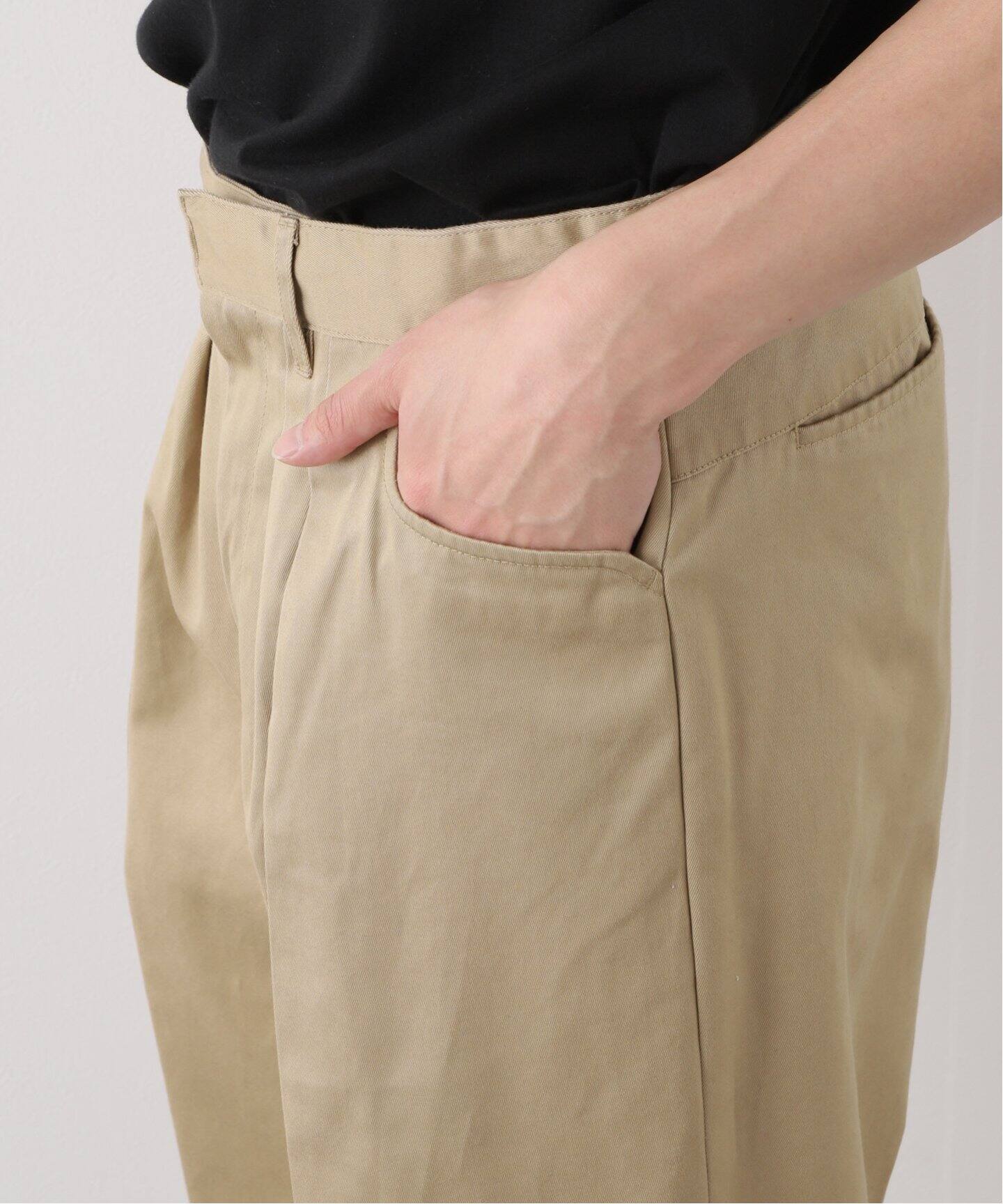 FARAH / ファーラー】ツータック ワイドテーパードパンツ（チノパンツ 