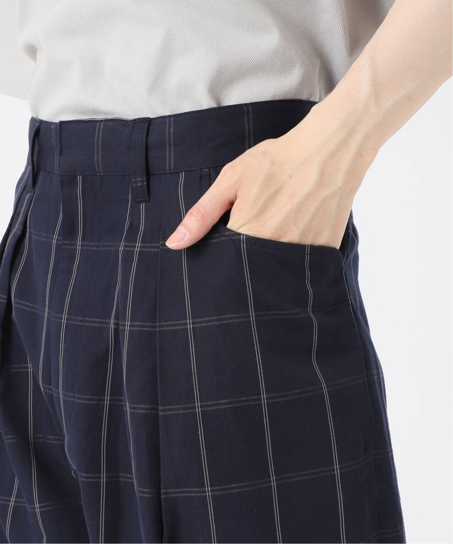 farah ツータックワイドパンツ　コットンリネン FARAH × JOURNAL STANDARD / ファーラー】別注 ツータックワイド