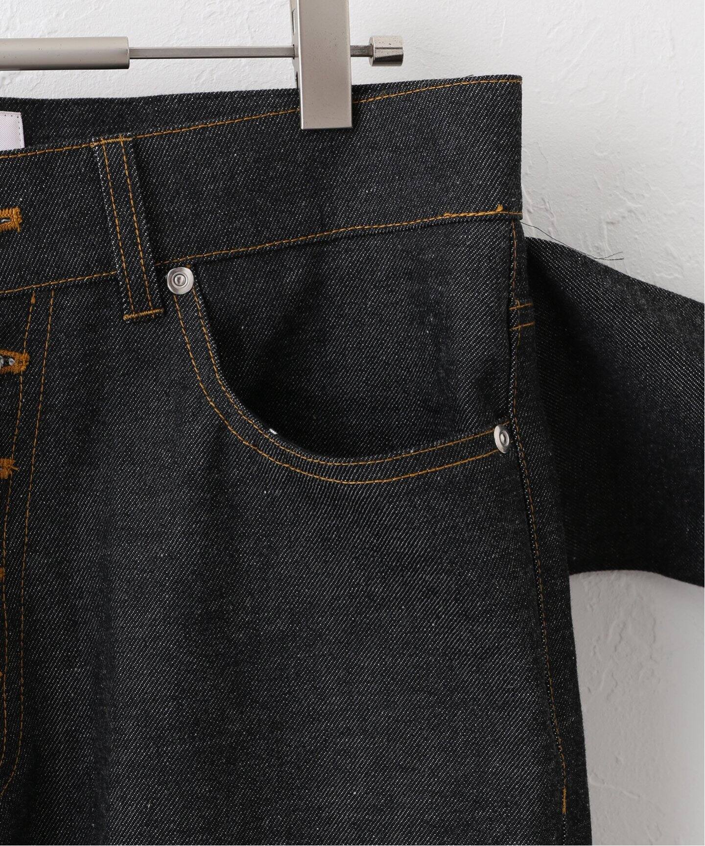 ORIMI OVERLAP BUGGY DENIM PANTS