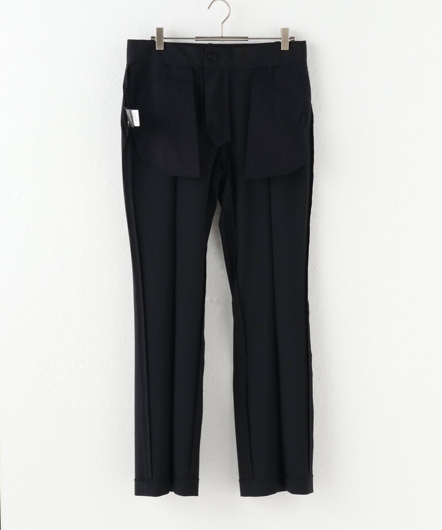 ERNEST W. BAKER / アーネストダブルベイカー】FLARE TROUSERS BLACK 