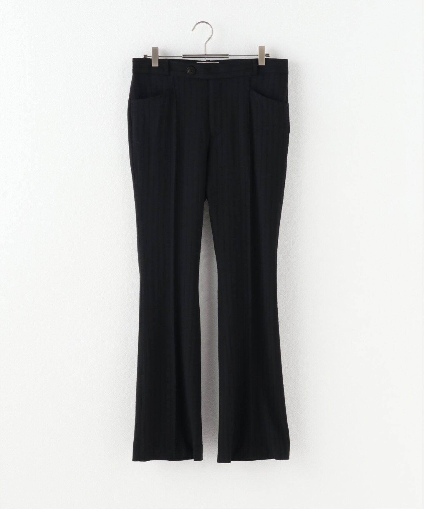 ERNEST W. BAKER / アーネストダブルベイカー】FLARE TROUSERS PIN ST 