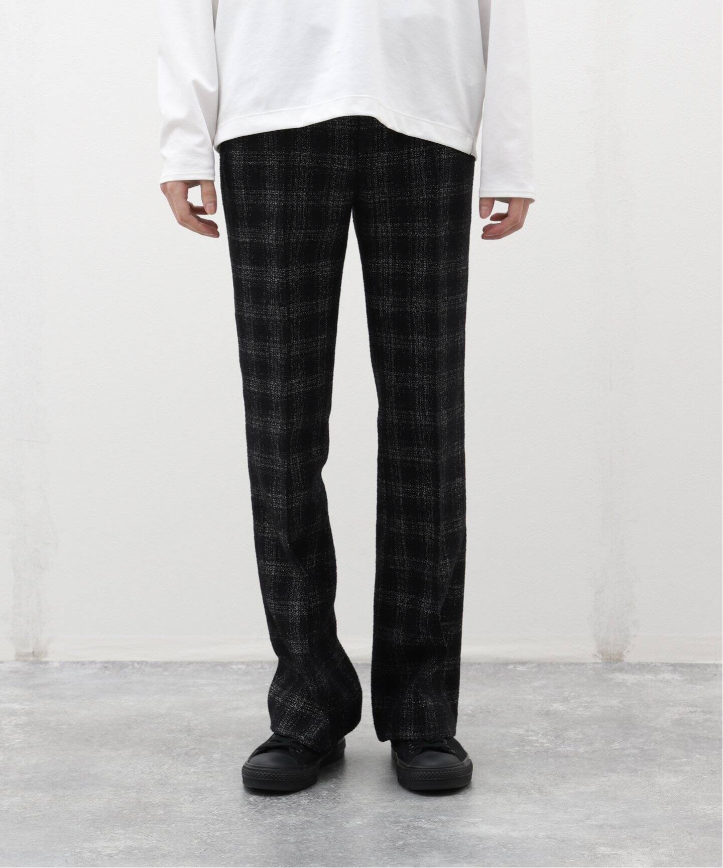 ERNEST W. BAKER 22aw レッドストライプスラックス プリーツ（ERNEST W 