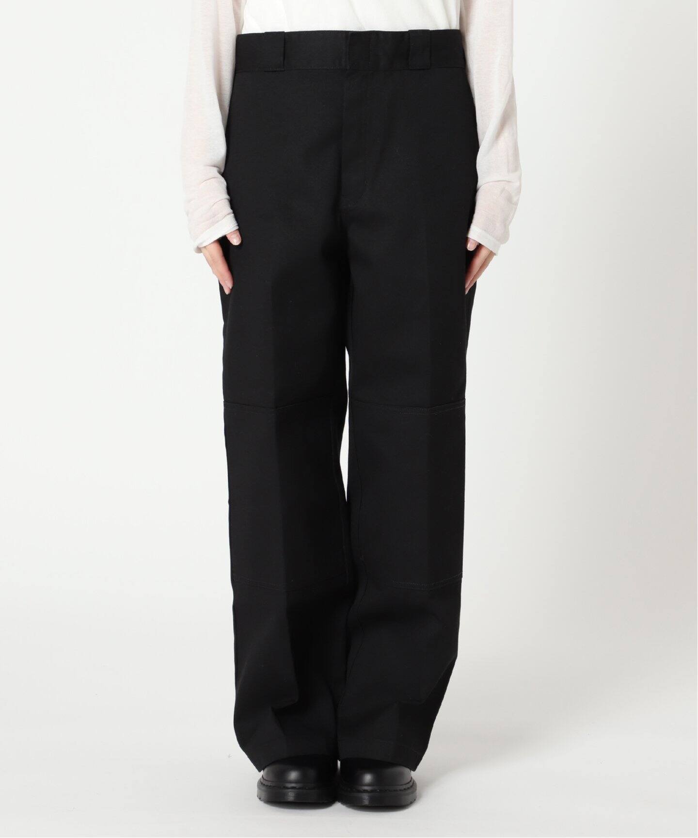 新品未使用／Dickies ワークスラックス ブラック Dickies スラックス 「別注」 「Dickies」 ワーク ワイドパンツ