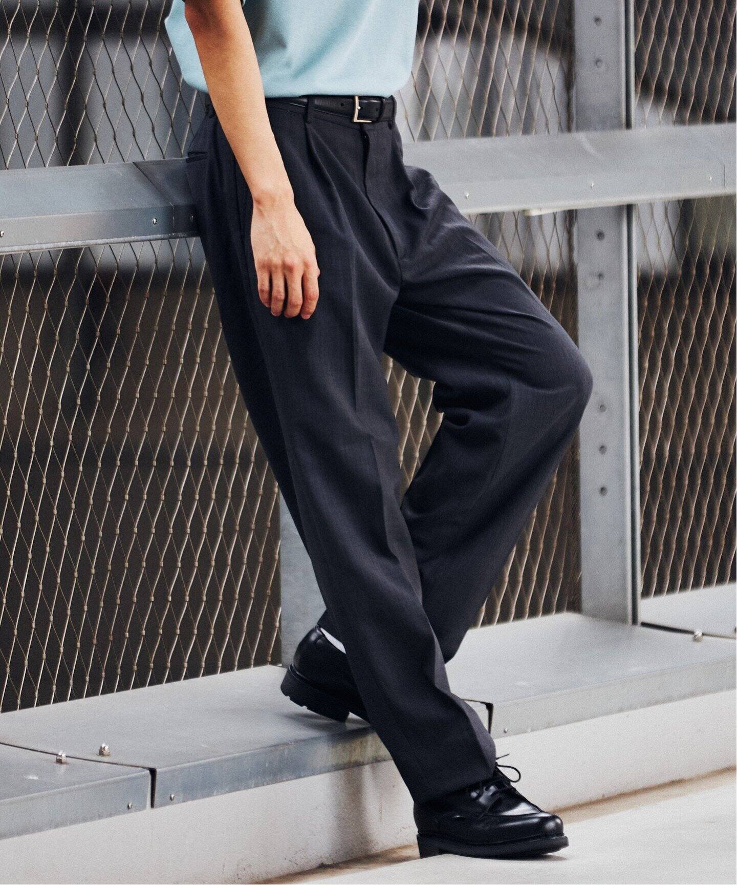 バーズアイ ストレートスラックスパンツ（スラックス）｜B.C STOCK  