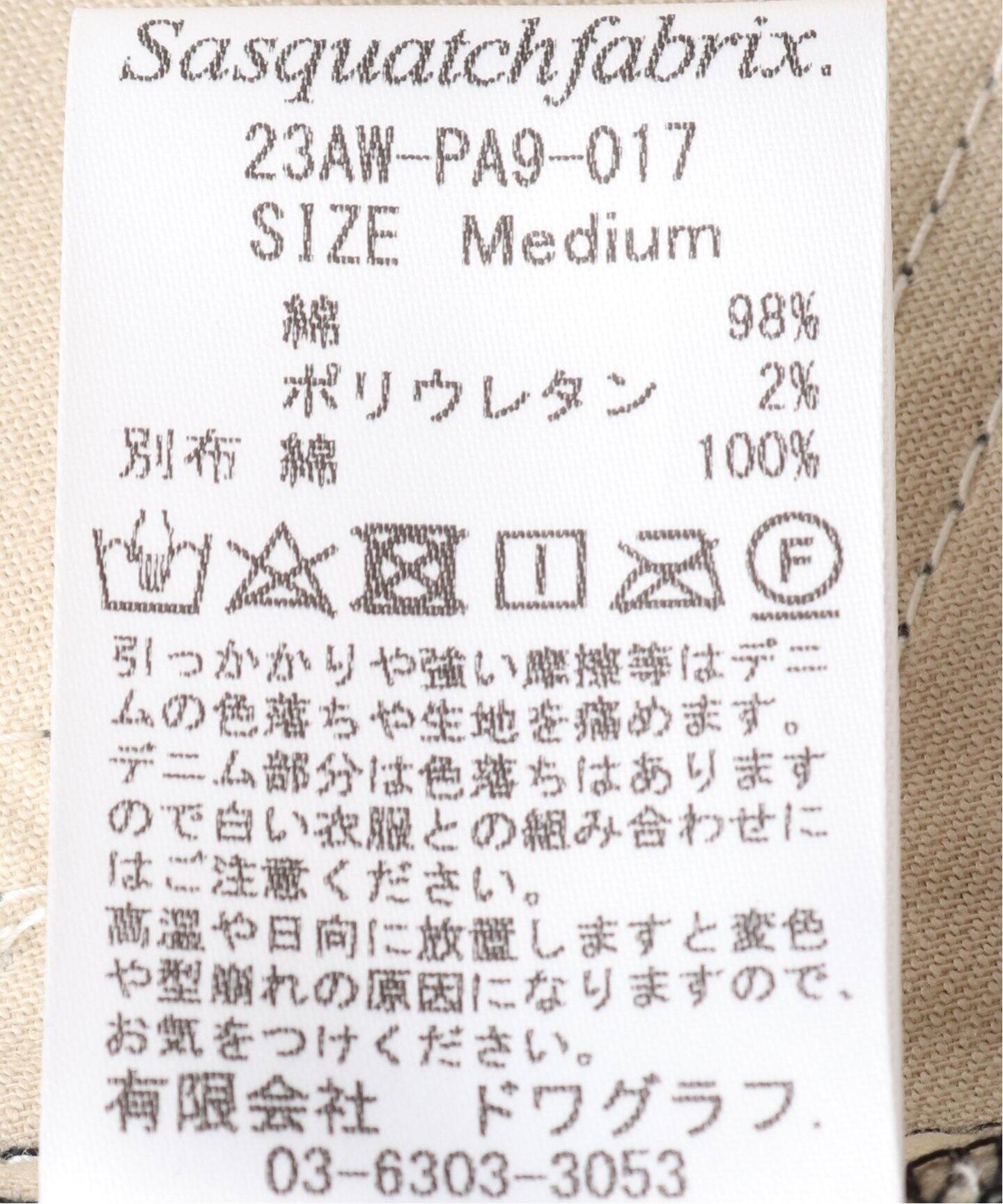 Sasquatchfabrix. / サスクワァッチファブリックス】 5PK FLARE PANTS