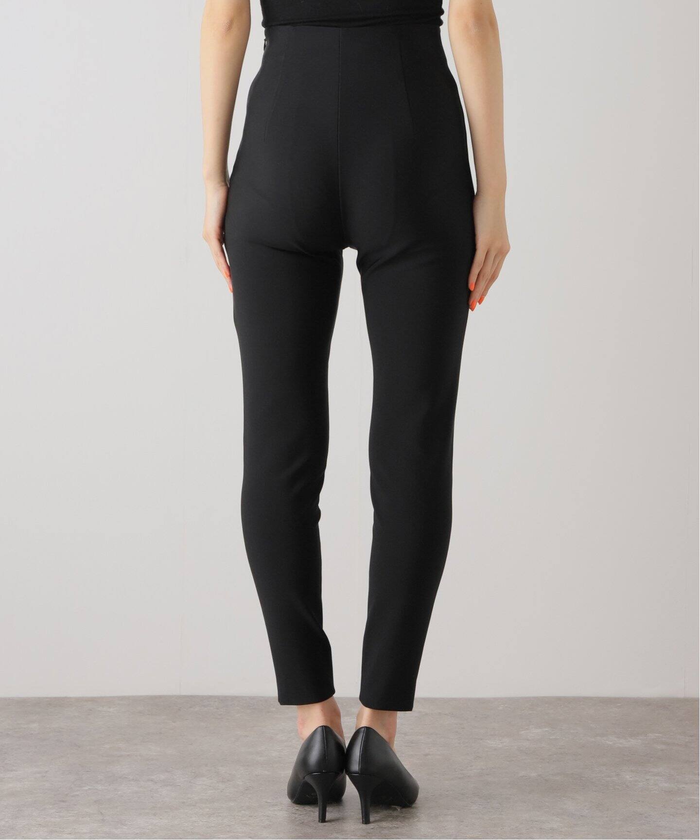 追加》abcハイウエストストレッチスリムパンツ（スラックス）｜EDIT  