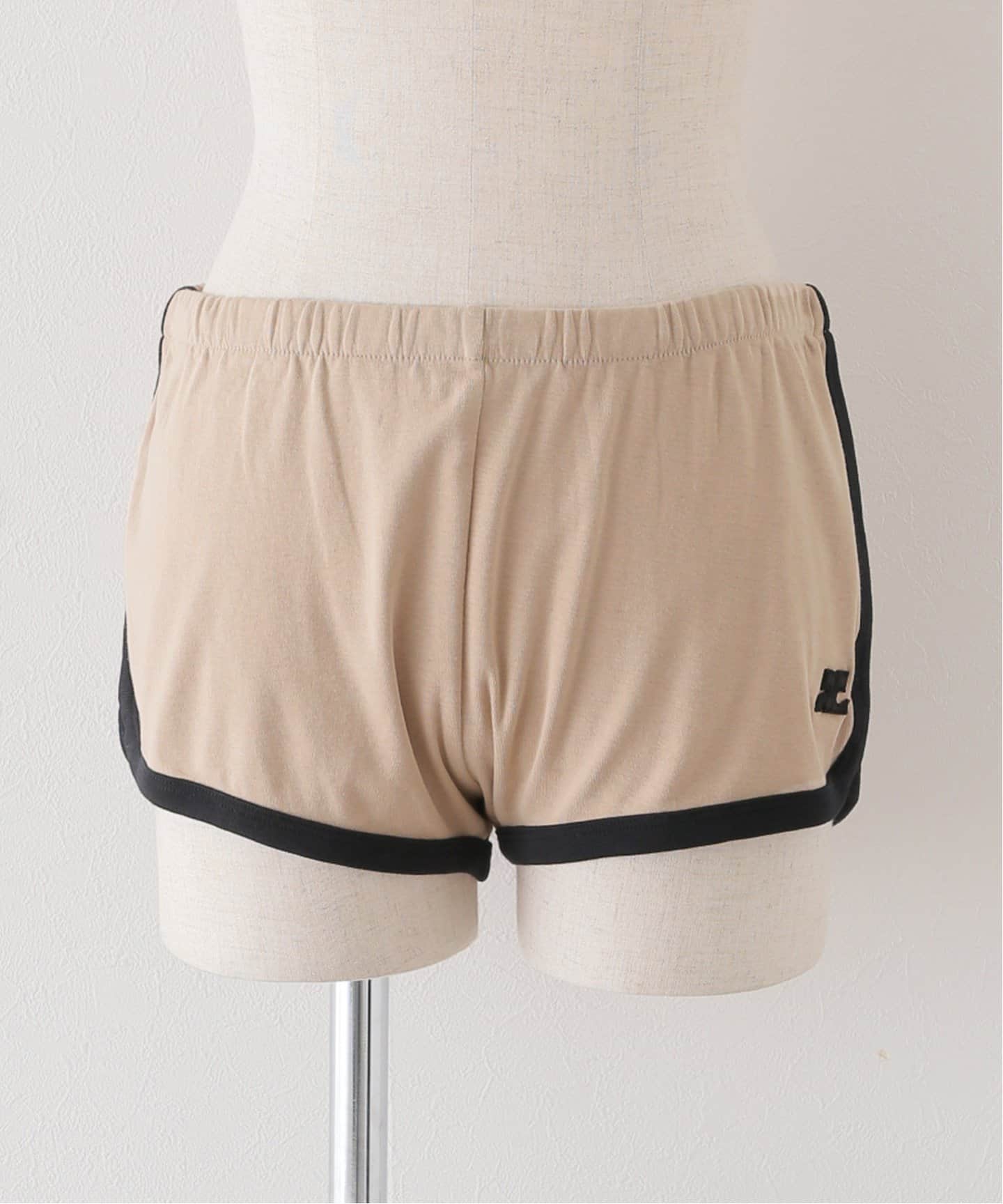 クレージュ　ベージュ コントラスト　ショートパンツ　Courreges クレージュ ベージュ コントラスト ショートパンツ Courreges