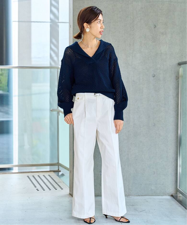 LIEN ハイカウントチノ ワイドパンツ（チノパンツ）｜IENA（イエナ）の  