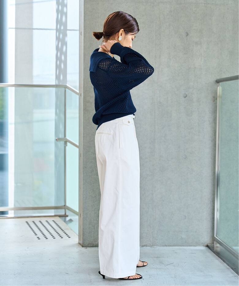 LIEN ハイカウントチノ ワイドパンツ（チノパンツ）｜IENA（イエナ）の  