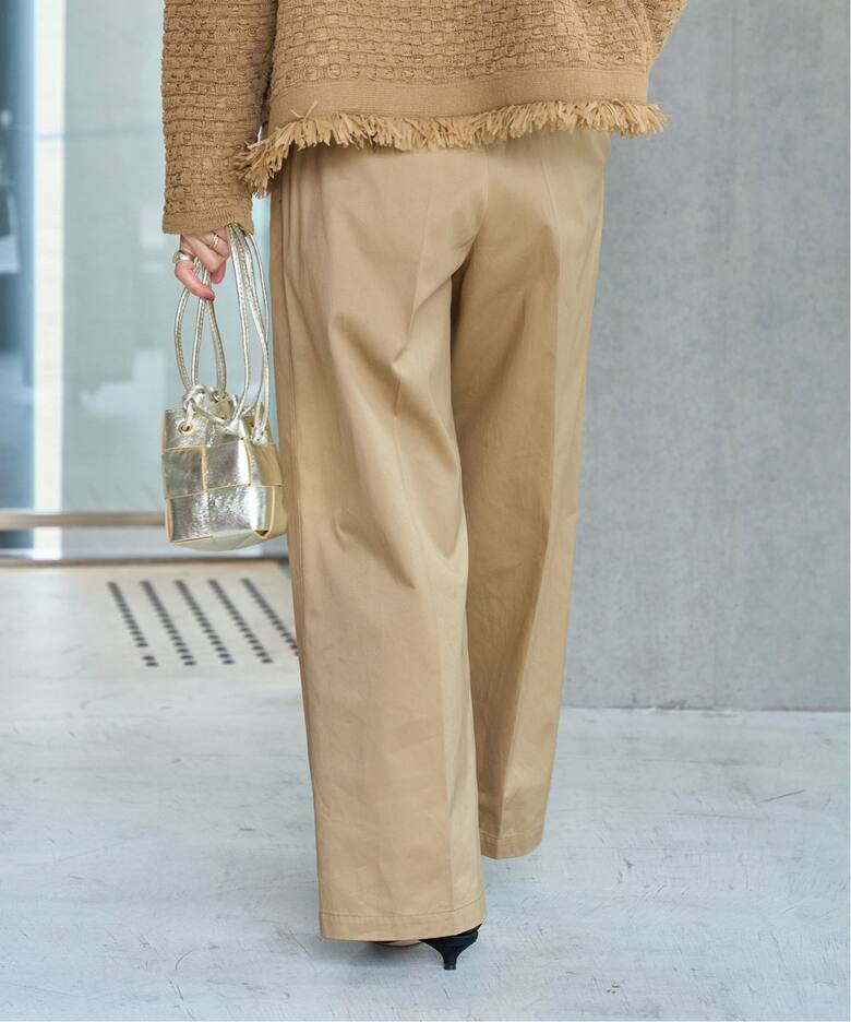 LIEN ハイカウントチノ ワイドパンツ（チノパンツ）｜IENA（イエナ）の  