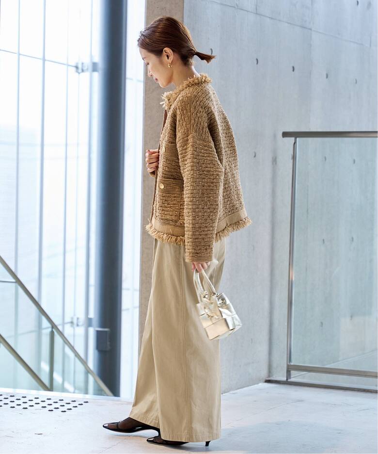 LIEN ハイカウントチノ ワイドパンツ（チノパンツ）｜IENA（イエナ）の  