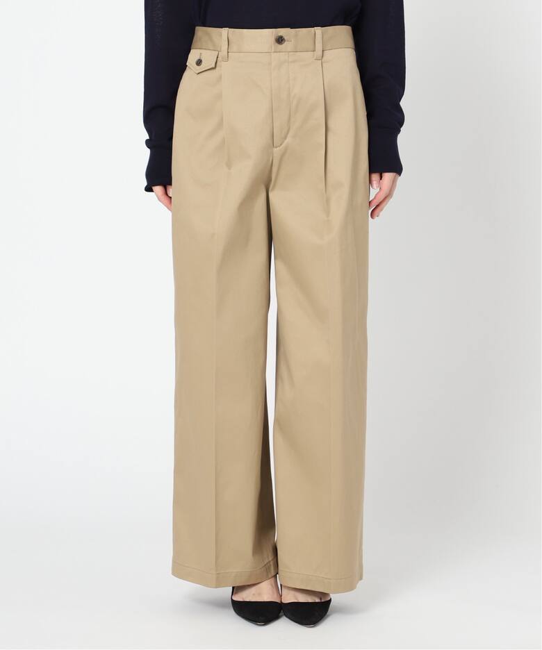 LIEN ハイカウントチノ ワイドパンツ（チノパンツ）｜IENA（イエナ）の  