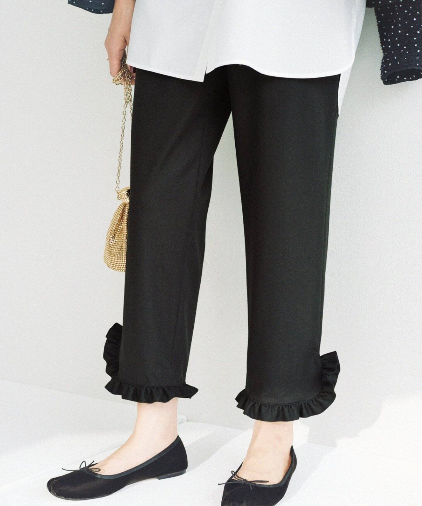 追加》P/Vストレッチ フリルパンツ（その他パンツ）｜IENA（イエナ）の  