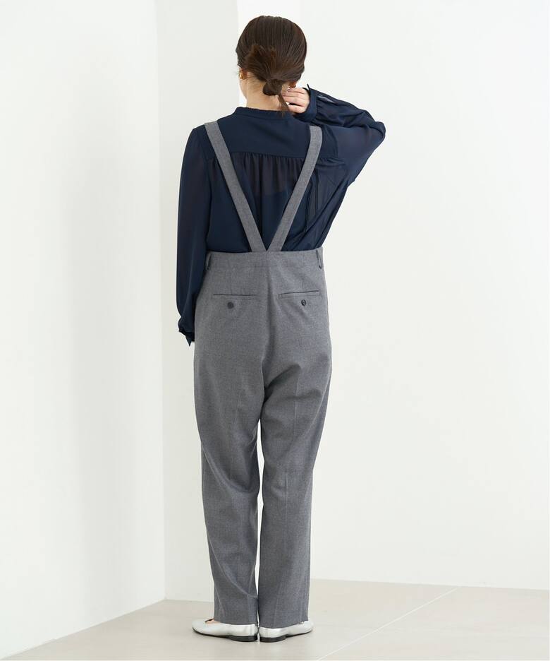 2023aw♡】 iena 可愛らしい ハイウエスト サスペンダーパンツ 