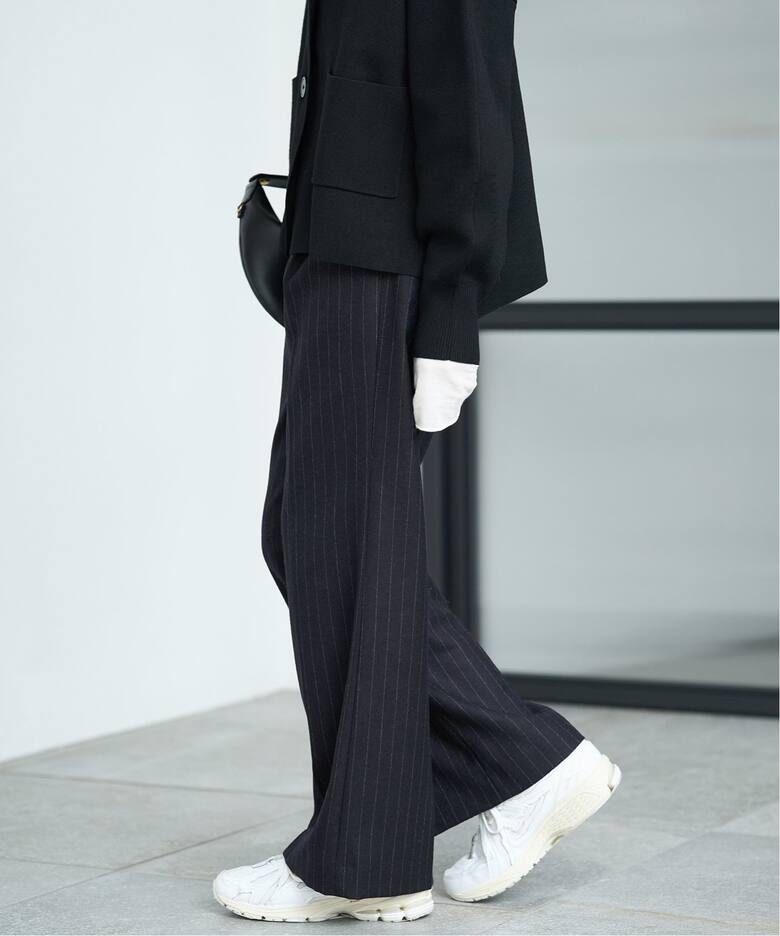 ウールストライプ ワイドパンツ（スラックス）｜IENA（イエナ）の通販  