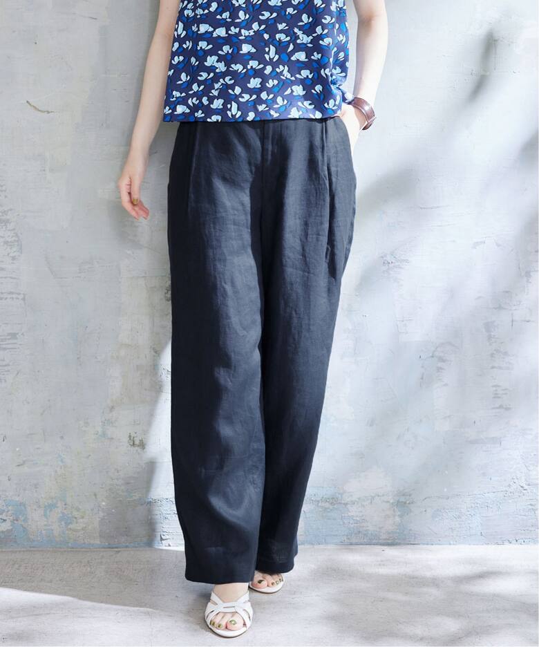 フレンチリネンセミワイドパンツ（スラックス）｜IENA（イエナ）の通販  