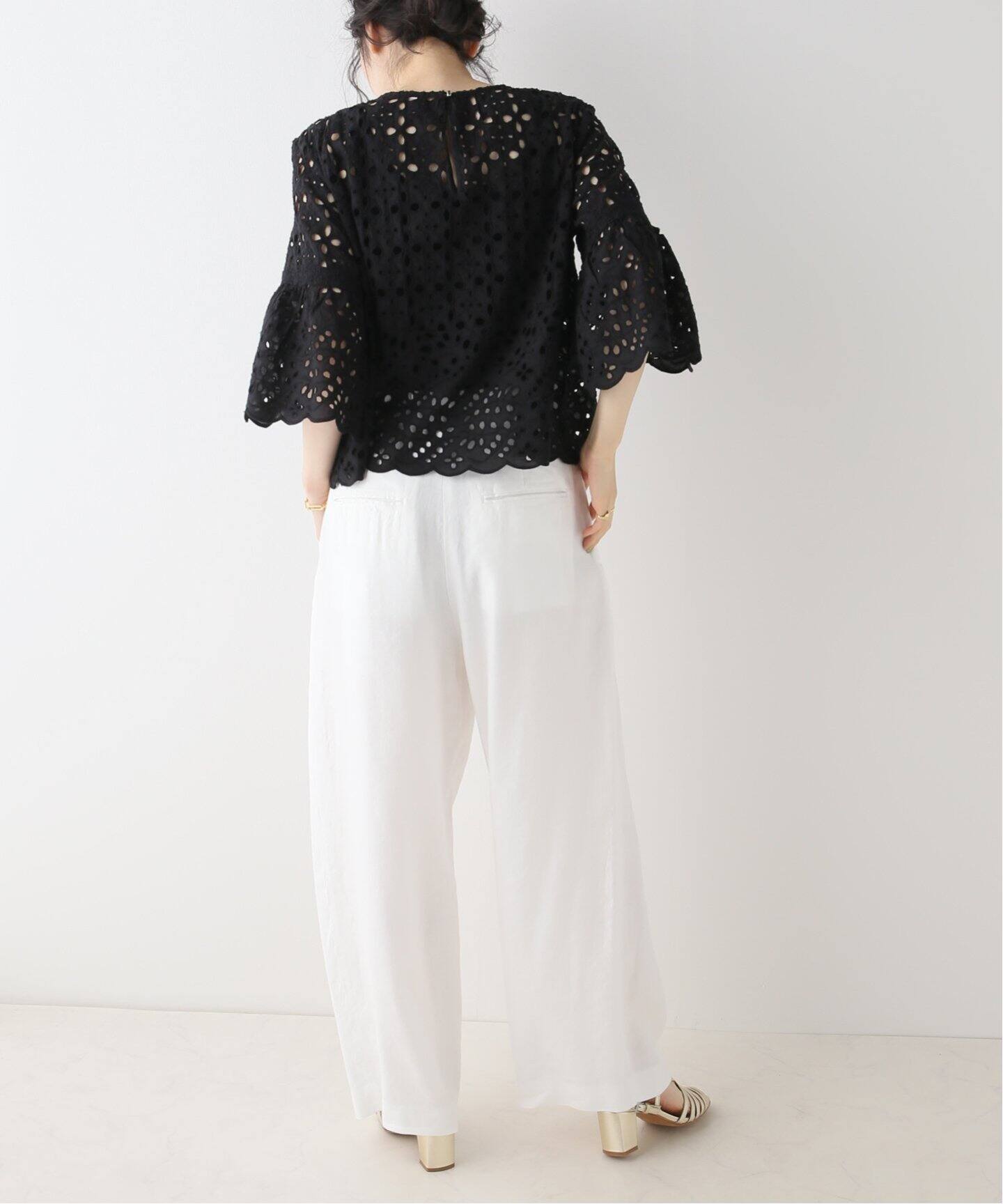 ATON/エイトン】LINEN VISCOSE MIX WIDE PANTS（スラックス）｜IENA  