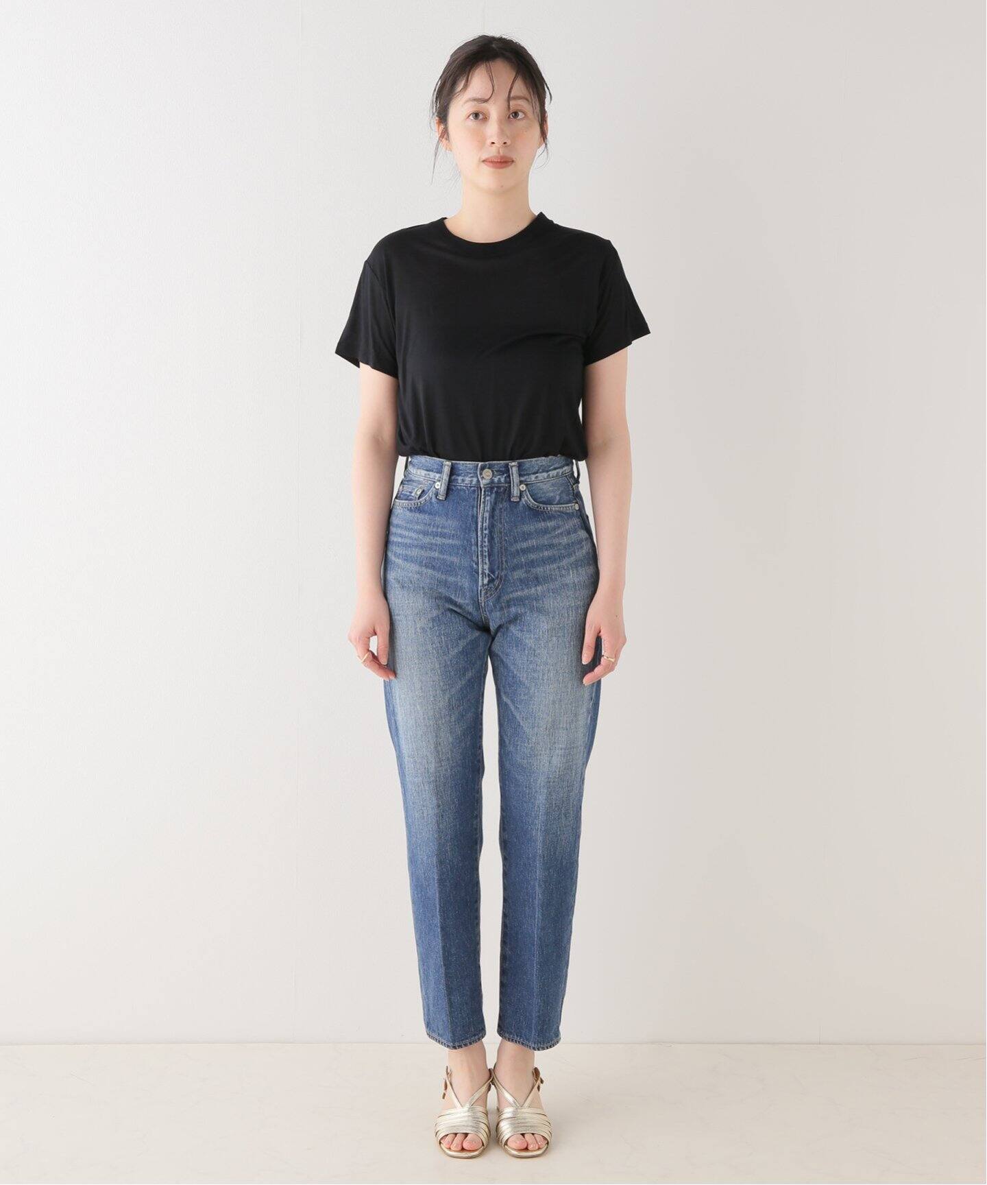 SEA/シー】VINTAGE ハイウエスト テーパードデニム（デニムパンツ  