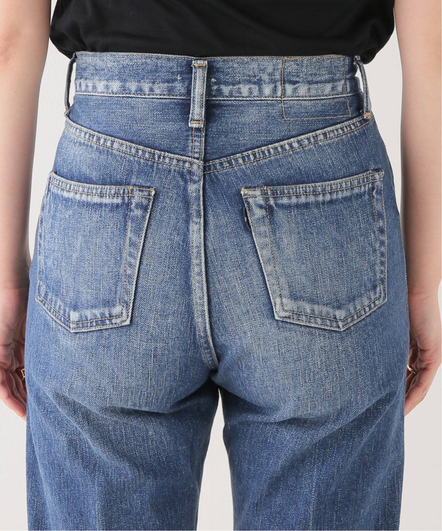 SEA/シー】VINTAGE ハイウエスト テーパードデニム（デニムパンツ  