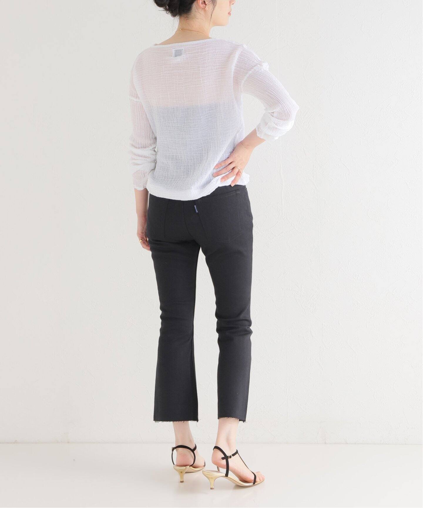 【MADISONBLUE/マディソンブルー】HEM CUT SLIM FLARE DENIM（デニムパンツ・ジーンズ）｜IENA（イエナ）の
