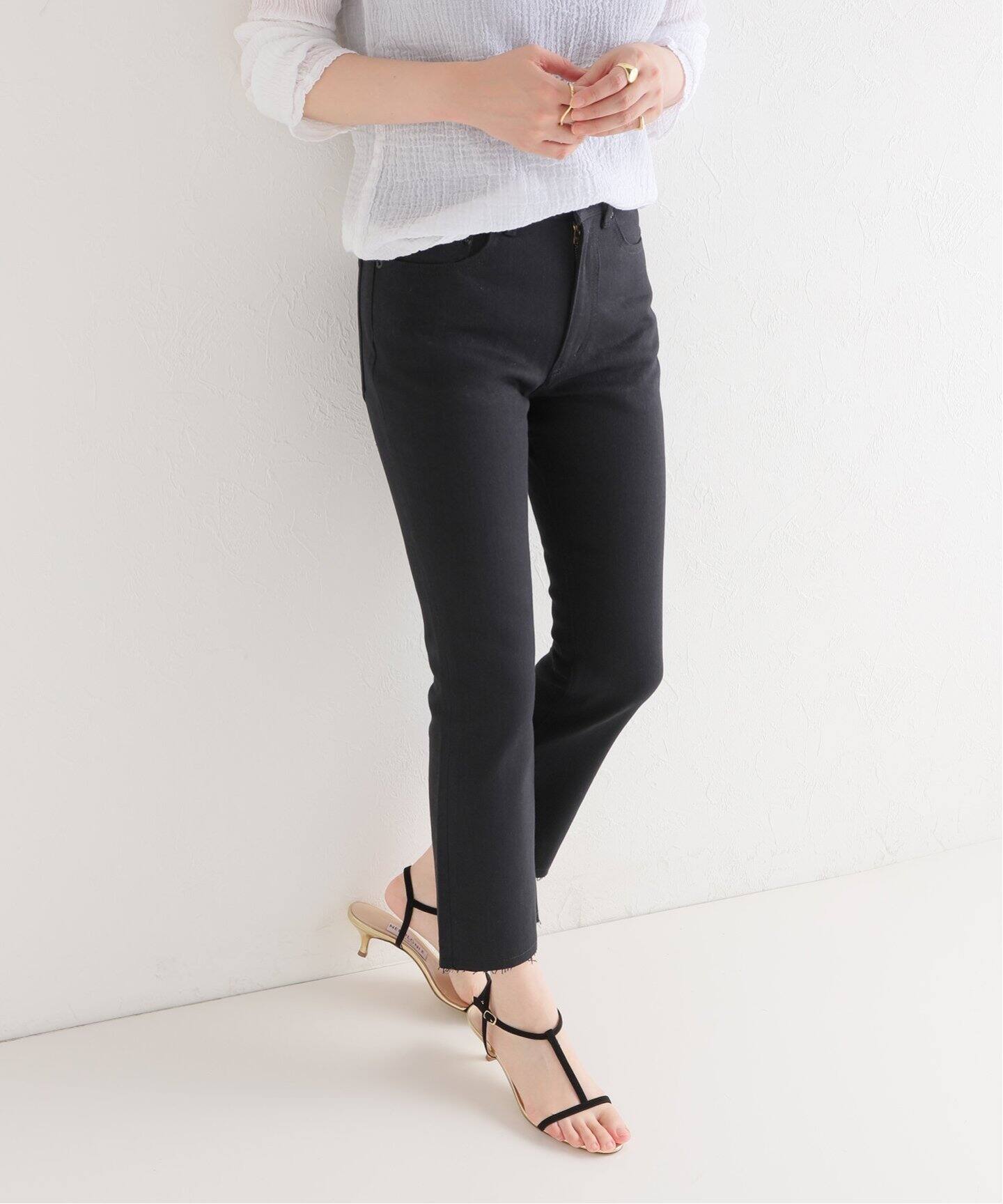 MADISONBLUE/マディソンブルー】HEM CUT SLIM FLARE DENIM（デニム  