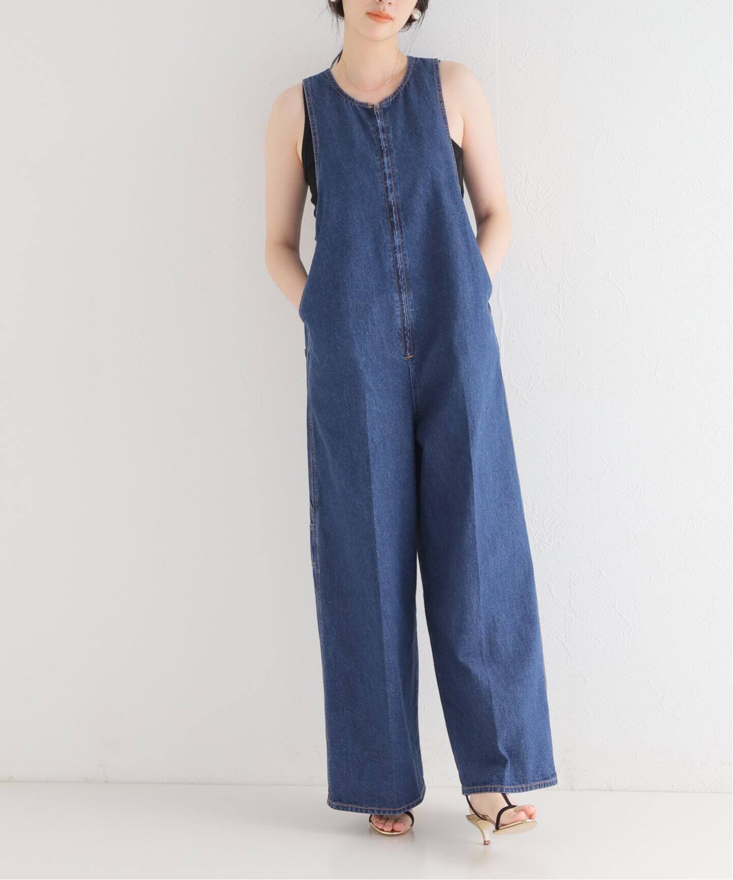 CURRENTAGE/カレンテージ】デニムオーバーオール（サロペット  