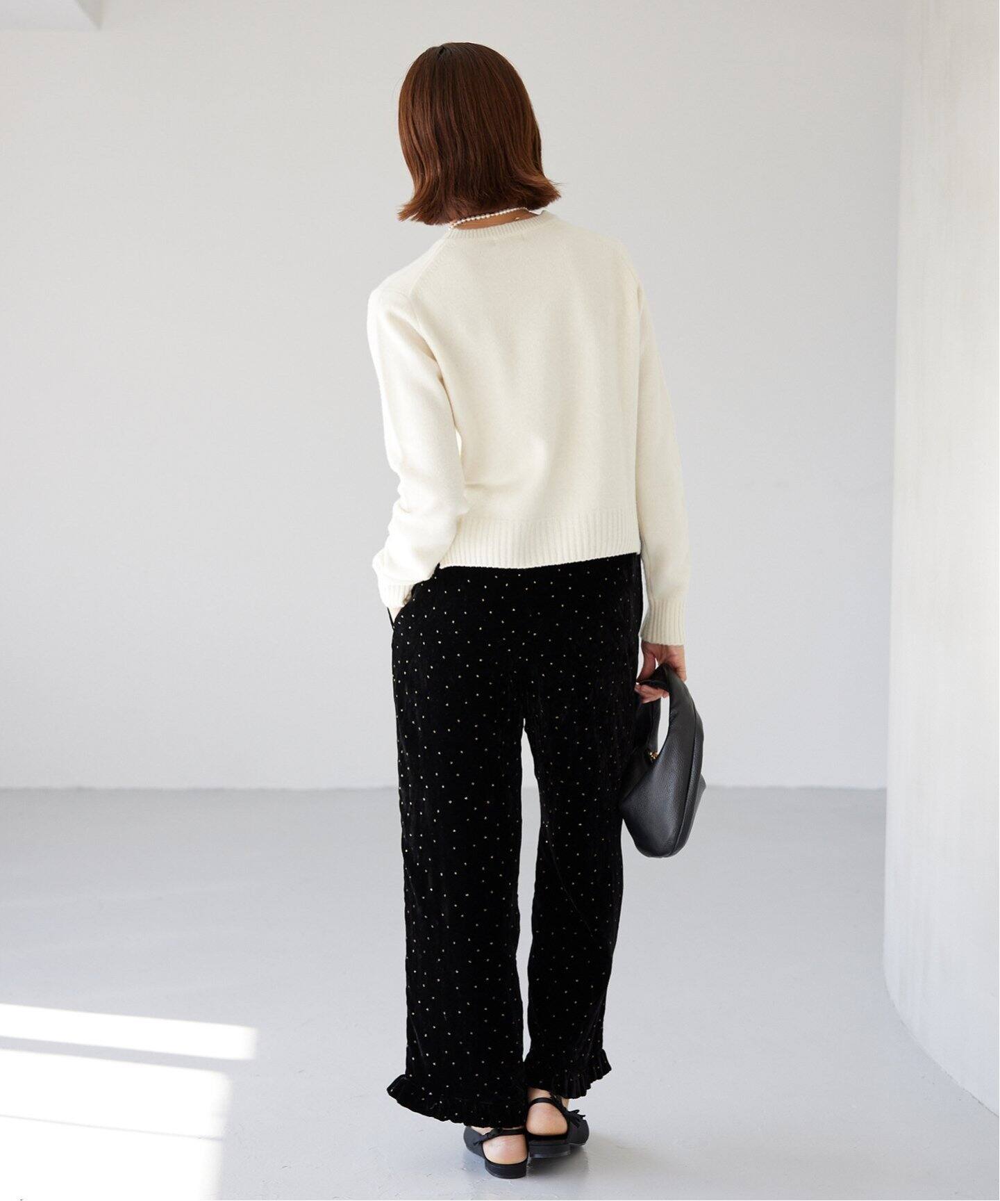 ne Quittez pas(ヌキテパ)】VELVET FRILL PANTS フリルパンツ  