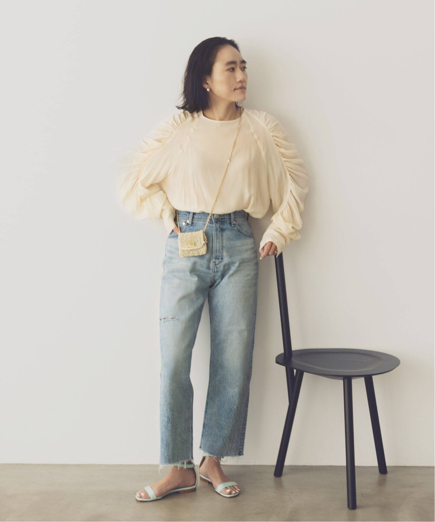 YANUK/ヤヌーク】AYA KANEKO BOYSCROPPED CUS デニム（デニムパンツ  