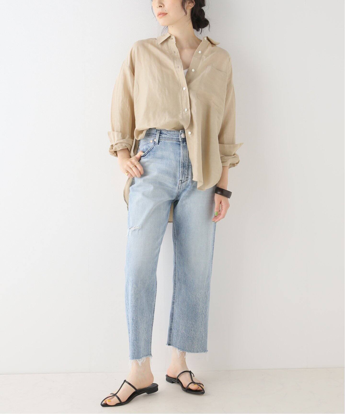 YANUK/ヤヌーク】AYA KANEKO BOYSCROPPED CUS デニム（デニムパンツ  