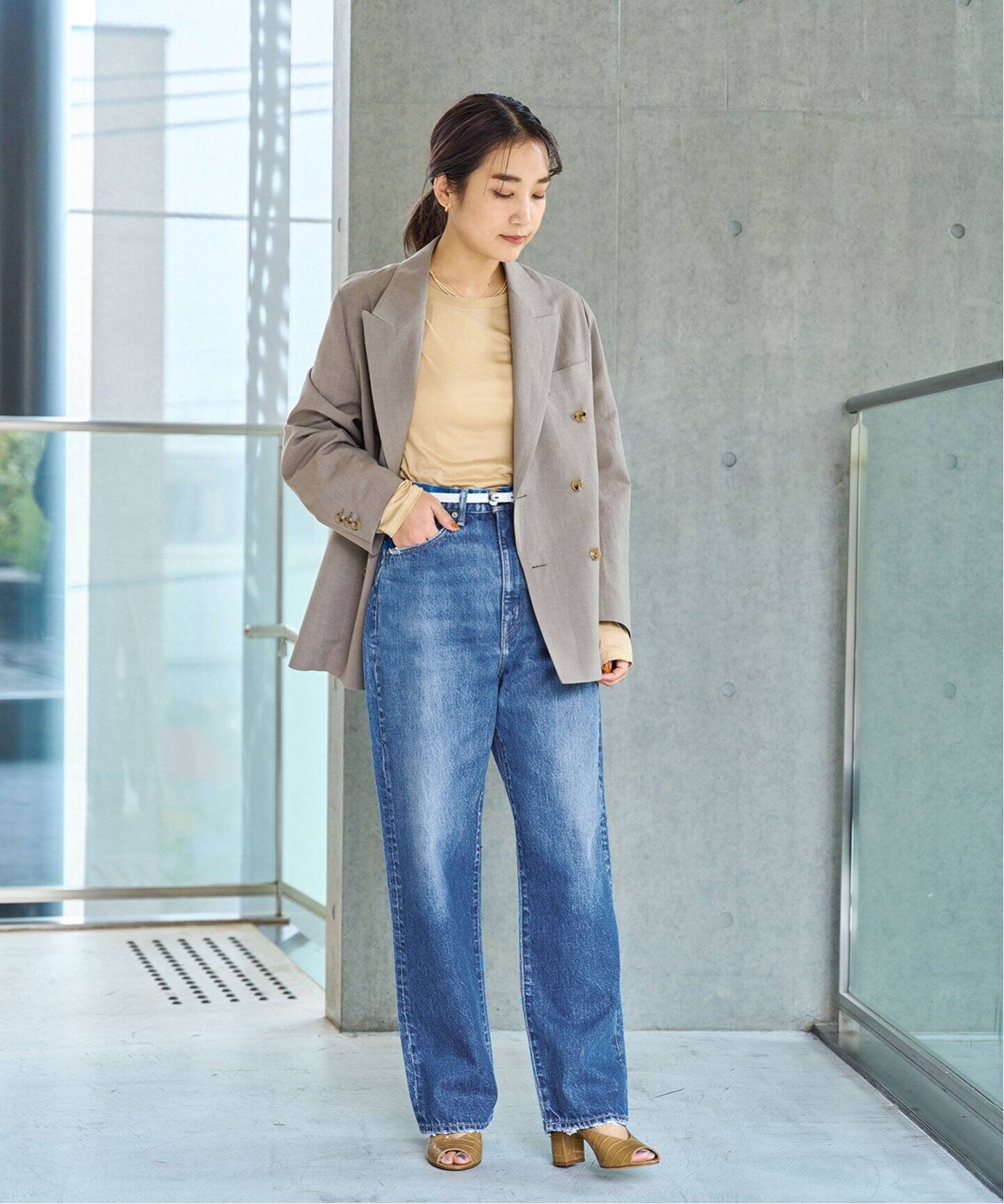 KURO/クロ】別注 OPTIMA ワイドテーパードデニム（デニムパンツ  