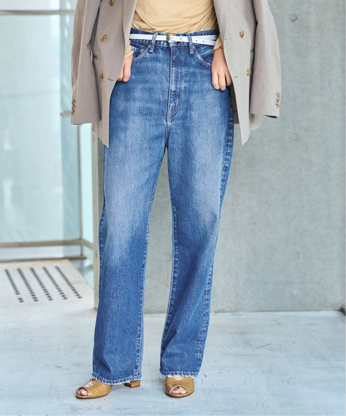 KURO/クロ】別注 OPTIMA ワイドテーパードデニム（デニムパンツ  