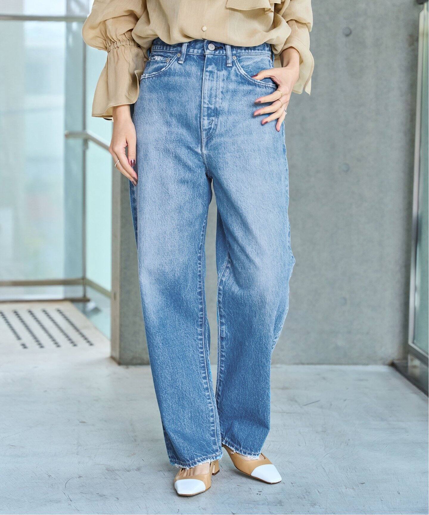 KURO/クロ】別注 OPTIMA ワイドテーパードデニム（デニムパンツ  