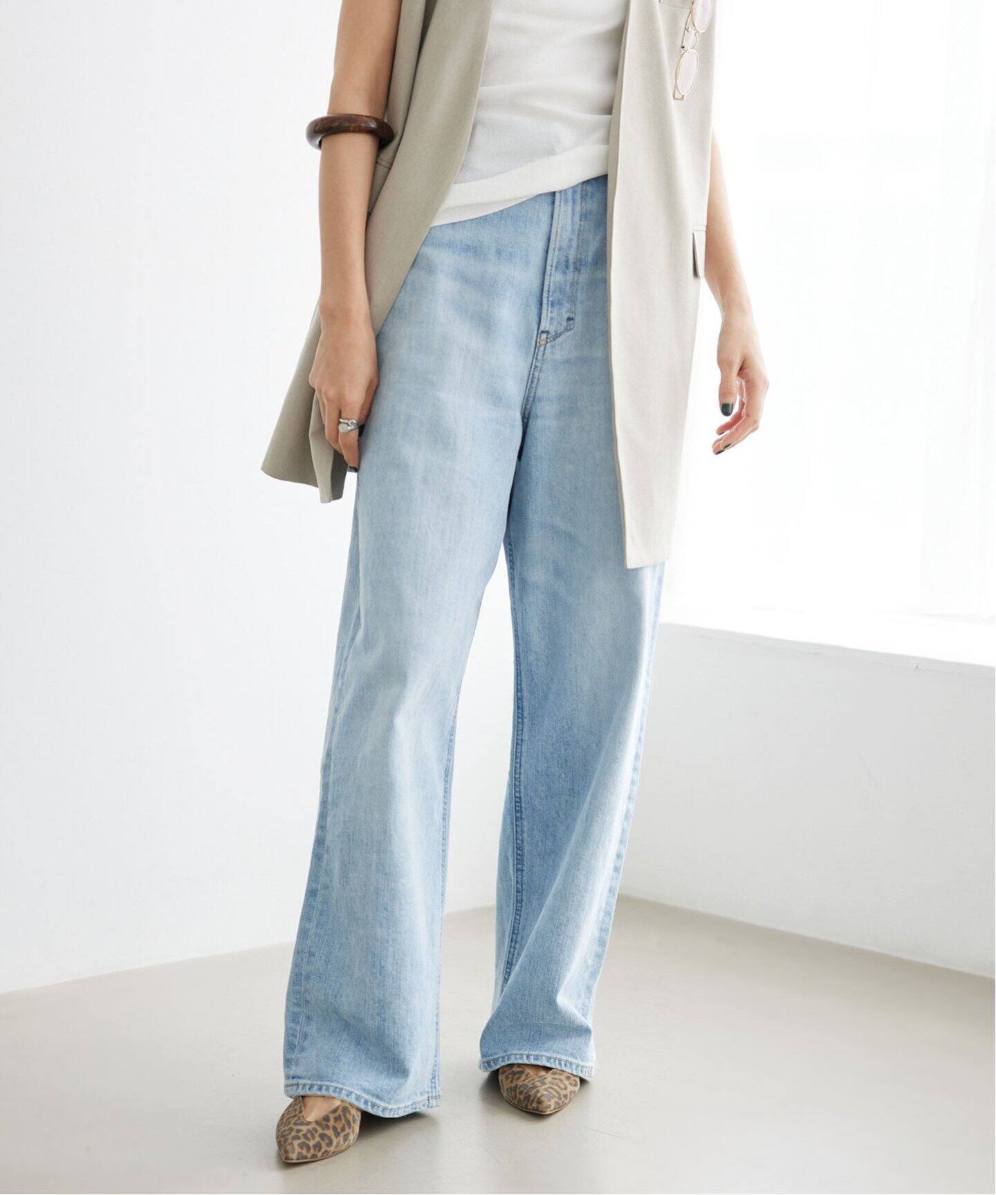 追加》【YANUK/ヤヌーク】JOAN ルーズ ストレートデニム（デニムパンツ  