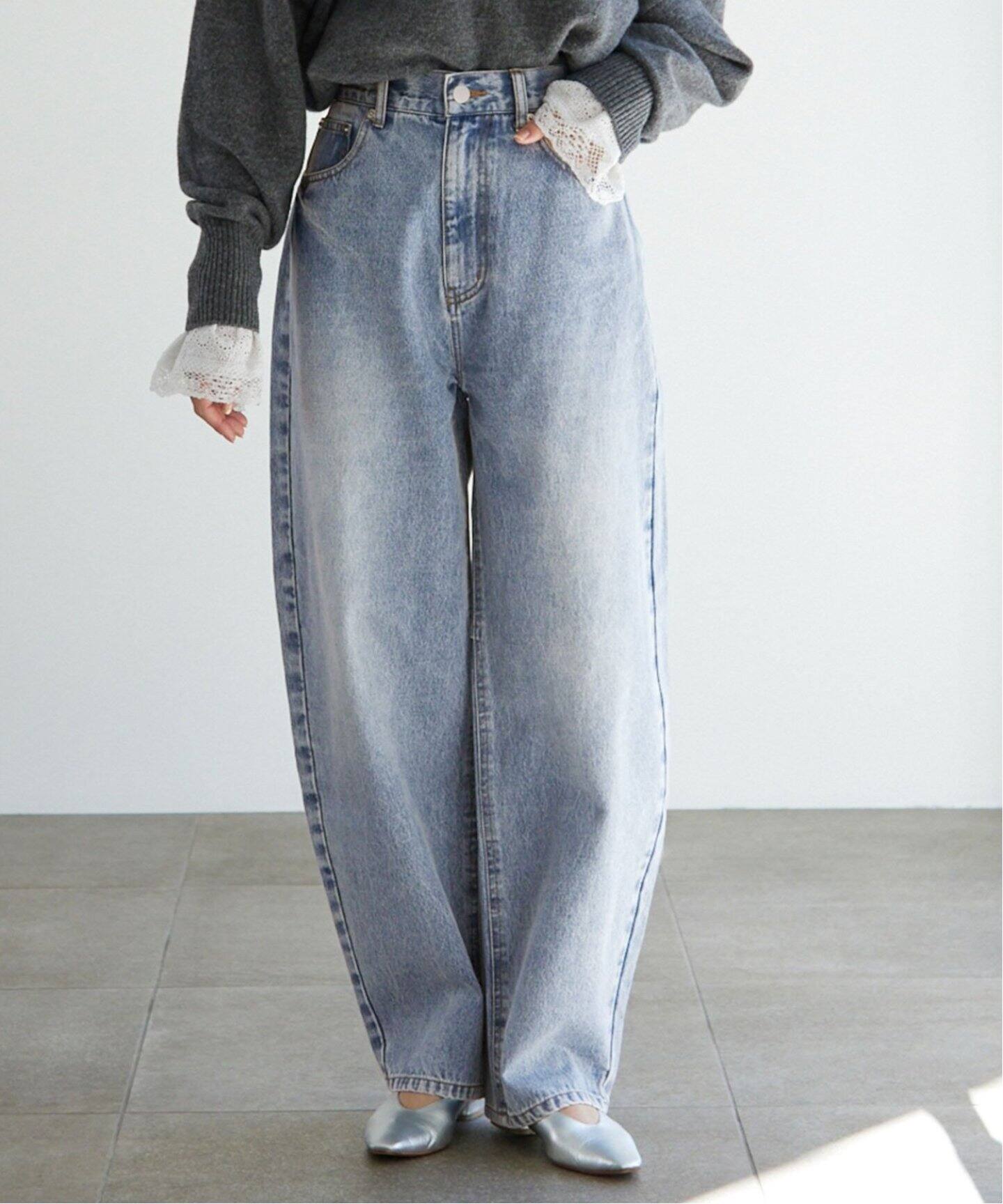 追加》コクーンシルエットデニム（デニムパンツ・ジーンズ）｜SLOBE  