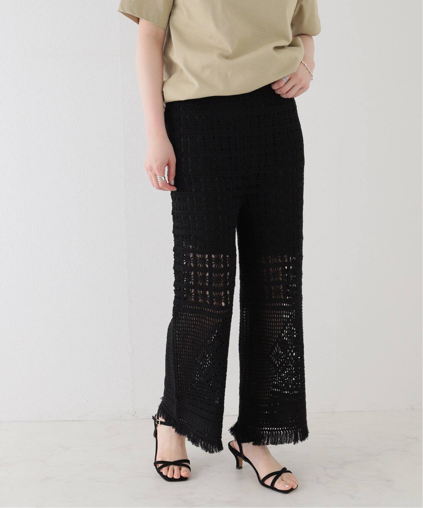 クロシェモチーフフリンジパンツ（その他パンツ）｜SLOBE IENA  