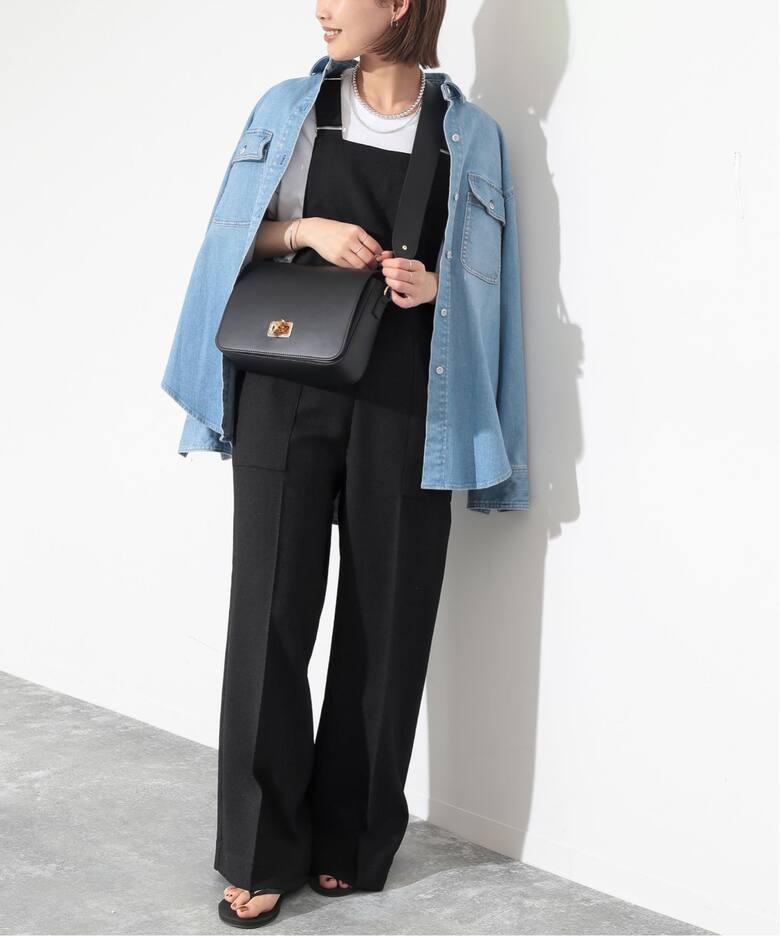 リネンライクバッククロスサロペット（サロペット／オーバーオール  