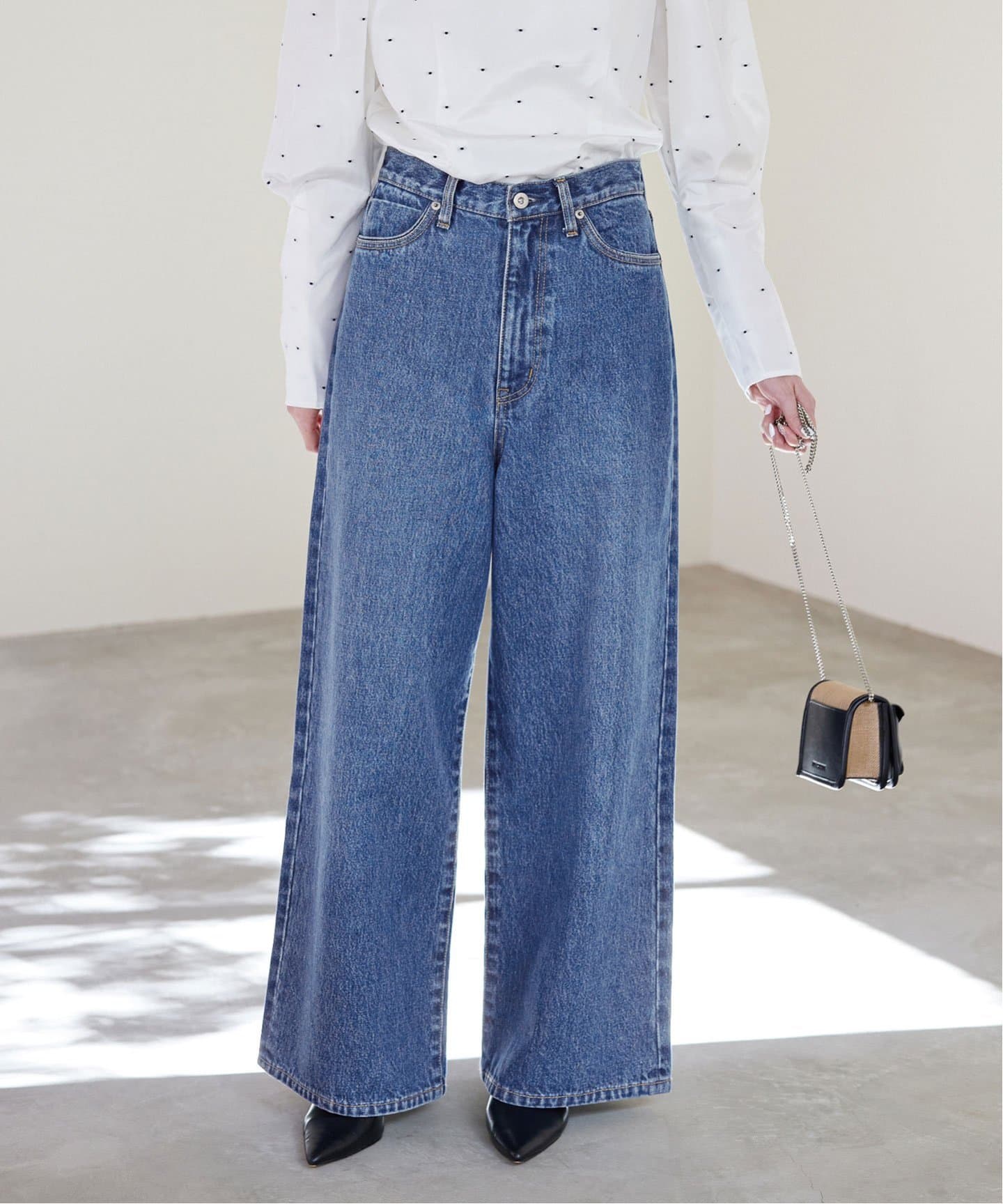SLOBE IENA スローブイエナ LE DENIM バギーパンツ 38 LE DENIM ルーズバギーパンツ | スローブ イエナ(SLOBE IENA