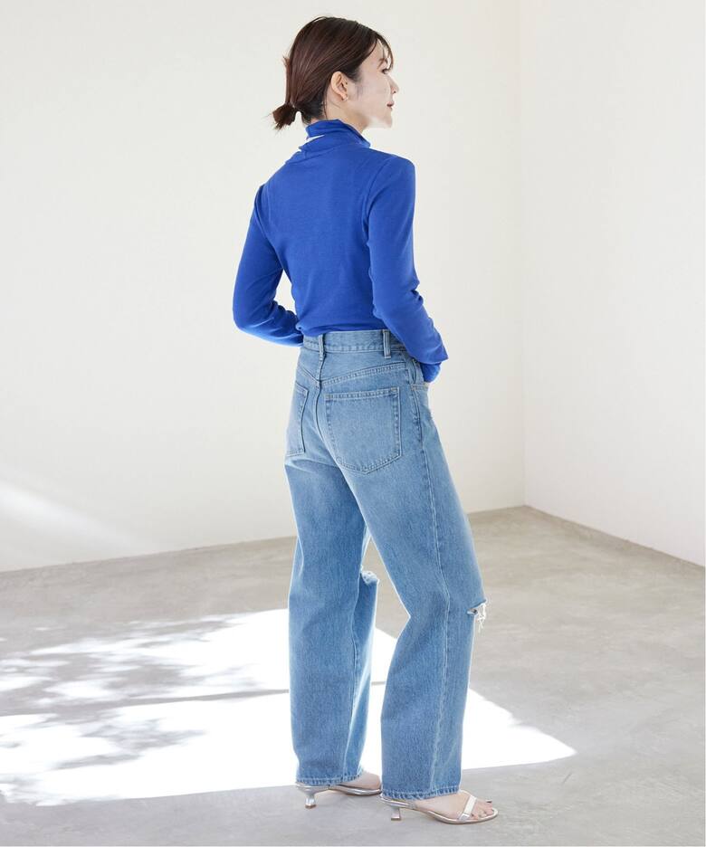 LE DENIM クラッシュカーブデニムパンツ（デニムパンツ