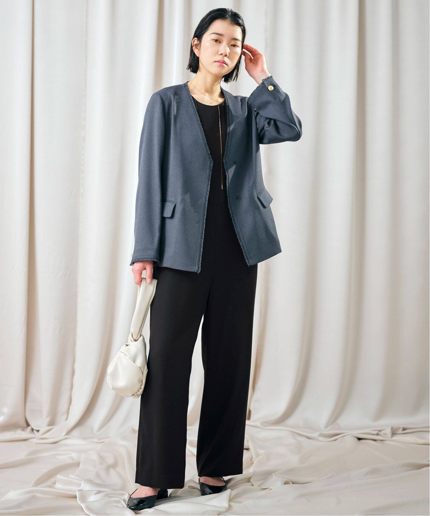habi バックネックオールインワン（つなぎ／オールインワン）｜SLOBE 
