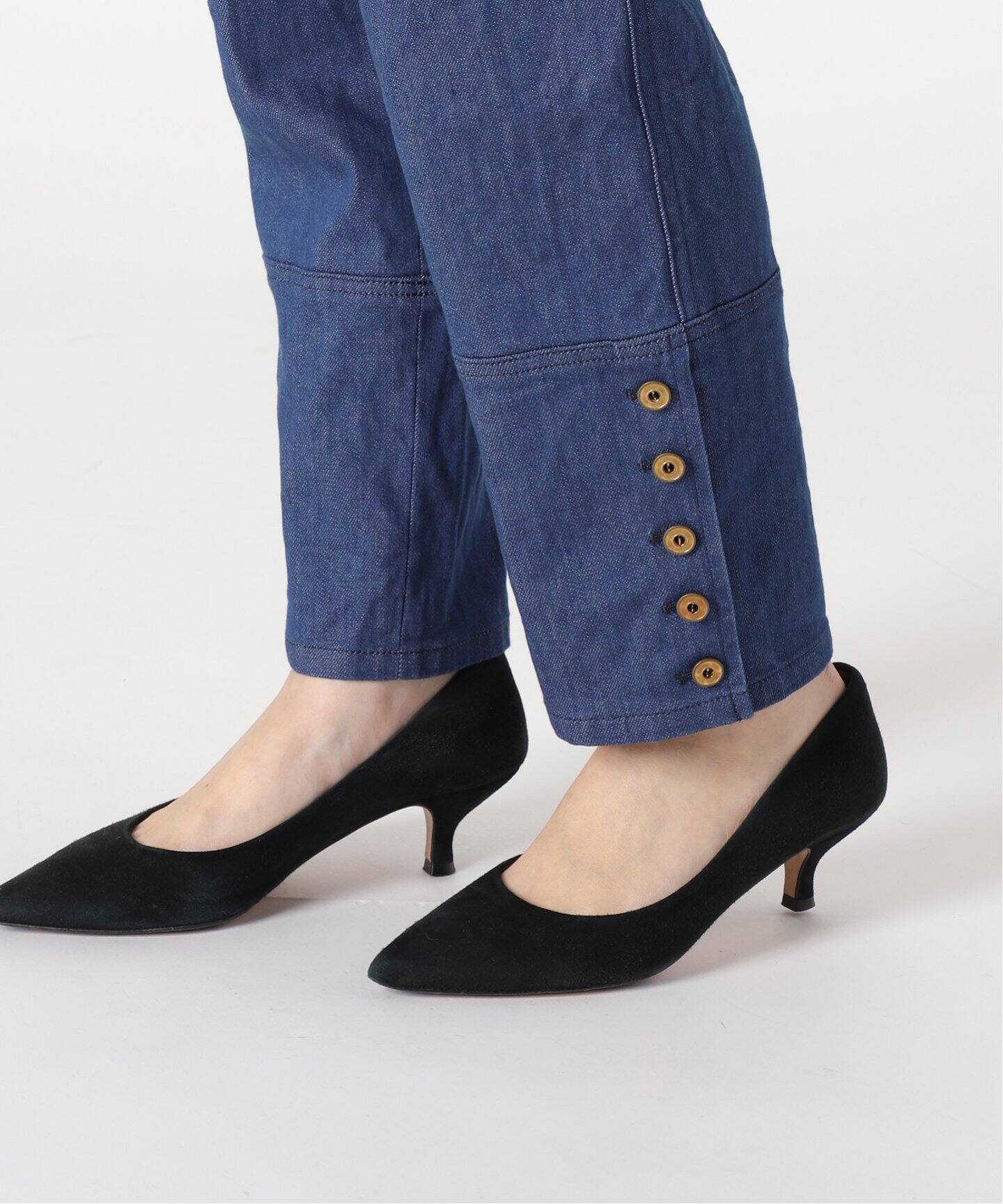 IENA LA BOUCLE デニムハイウエストマタドールパンツ（デニムパンツ 