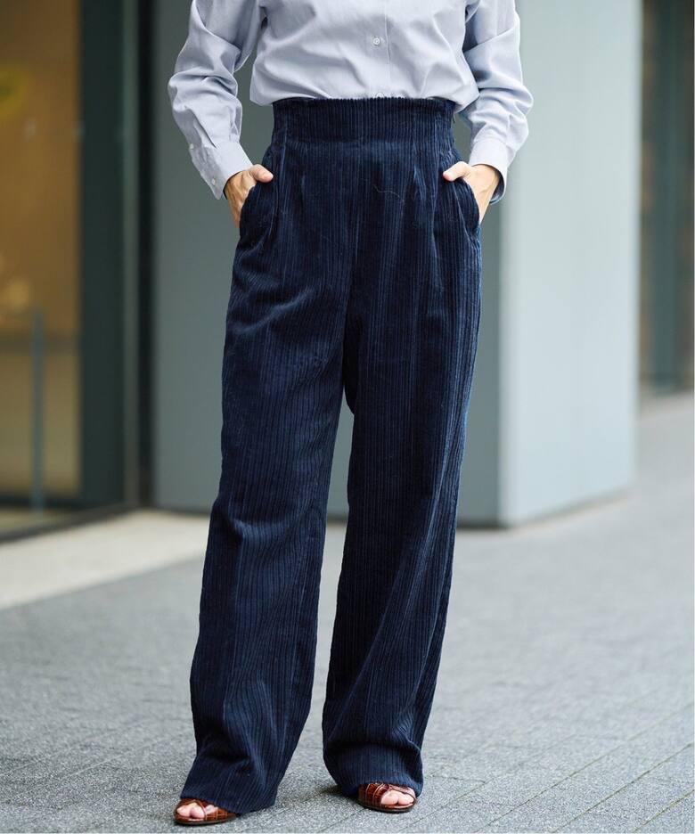 追加》IENA LA BOUCLE 親子コールハイウエストパンツ2（その他パンツ  