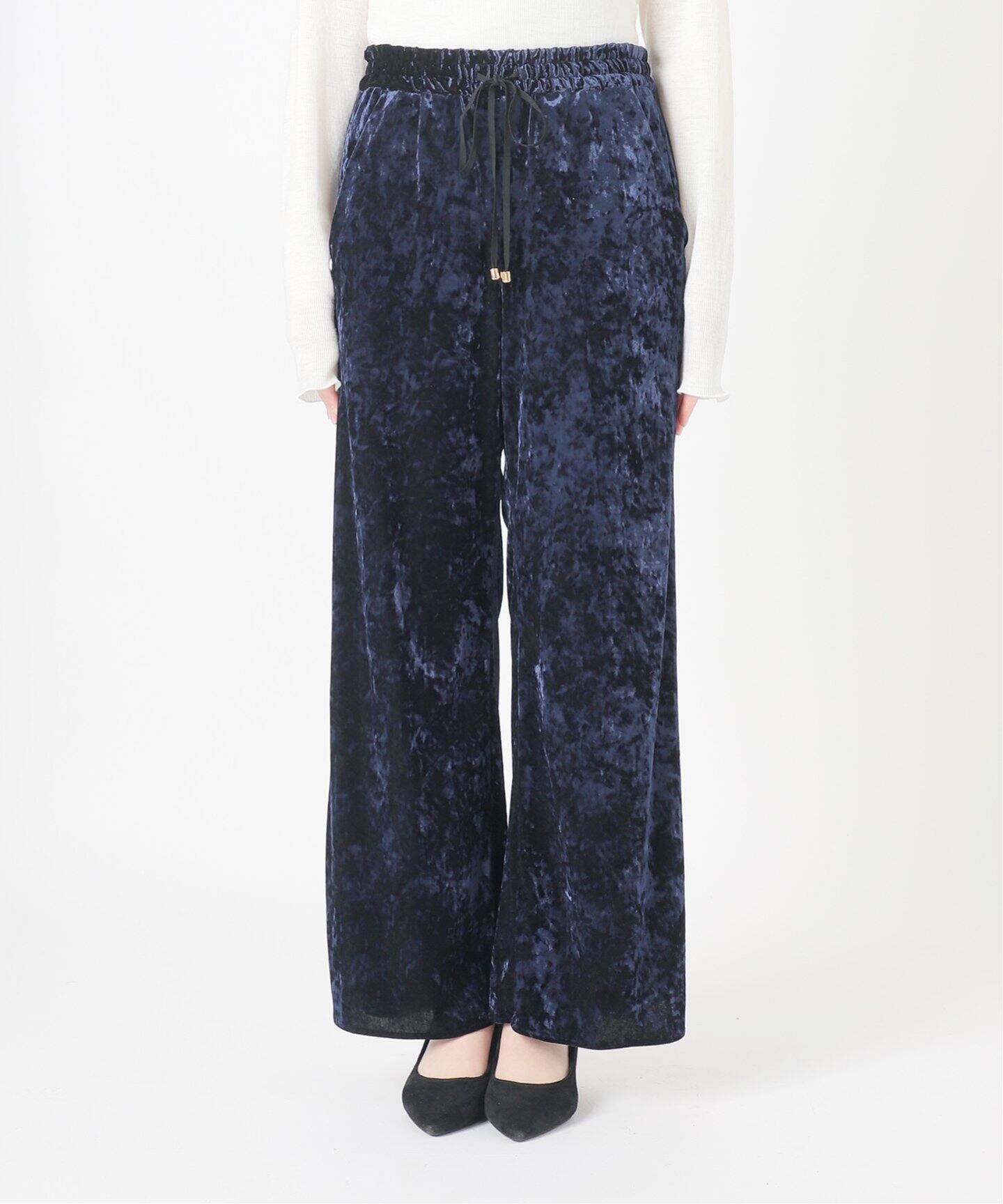 IENA LA BOUCLE クラッシュベロアイージーパンツ（その他パンツ  