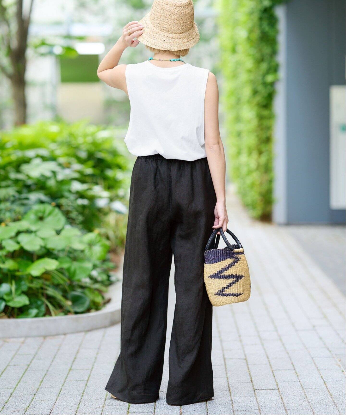 IENA LA BOUCLE 麻シーチングイージーパンツ3（その他パンツ）｜IENA  