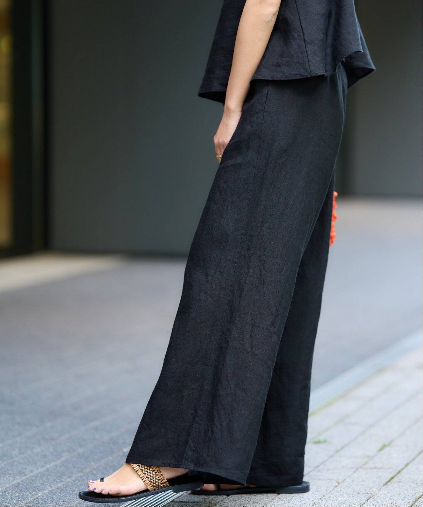 IENA LA BOUCLE 麻シーチングイージーパンツ3（その他パンツ）｜IENA  