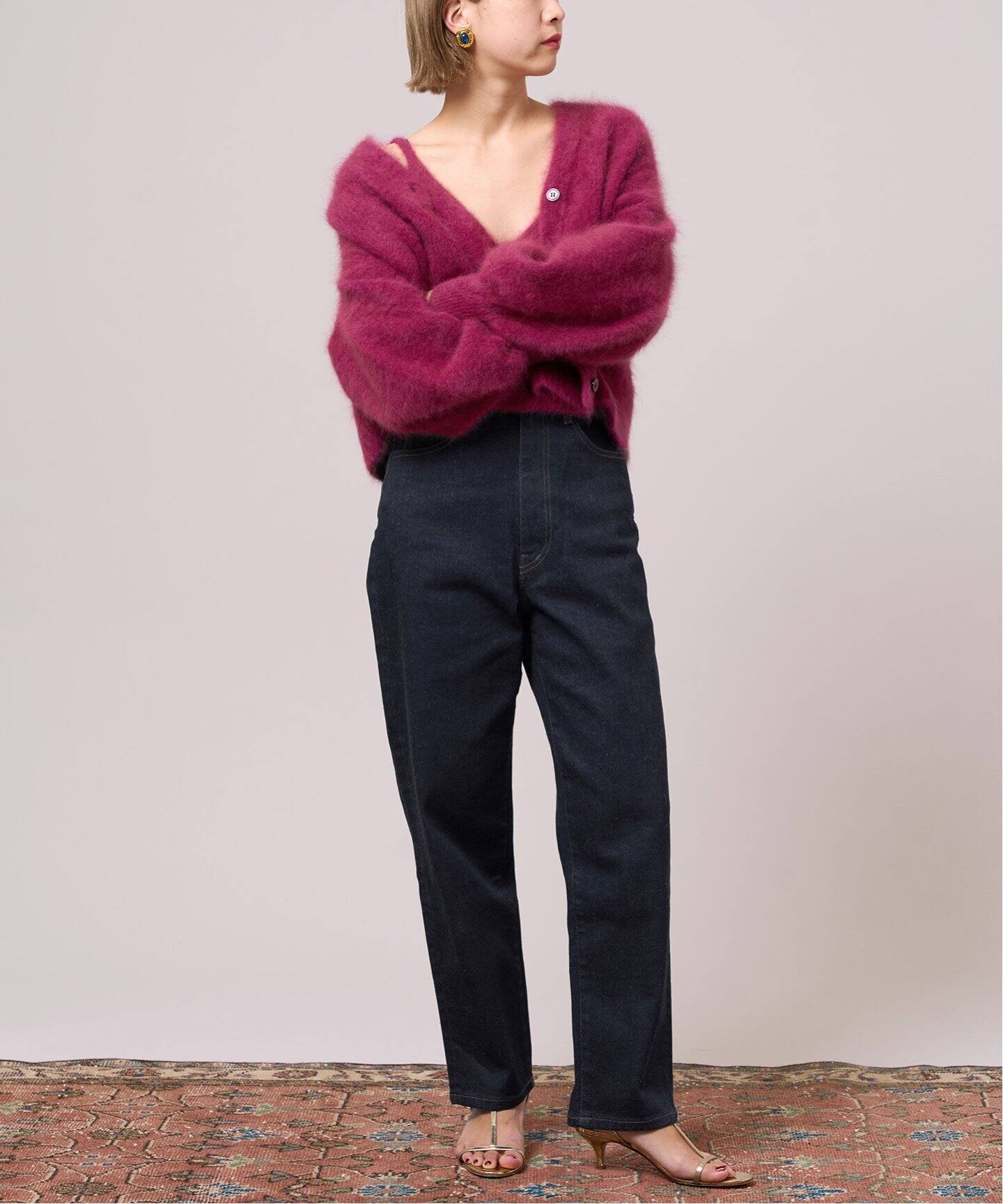 追加》IENA LA BOUCLE デニムペグトップパンツ2（デニムパンツ 