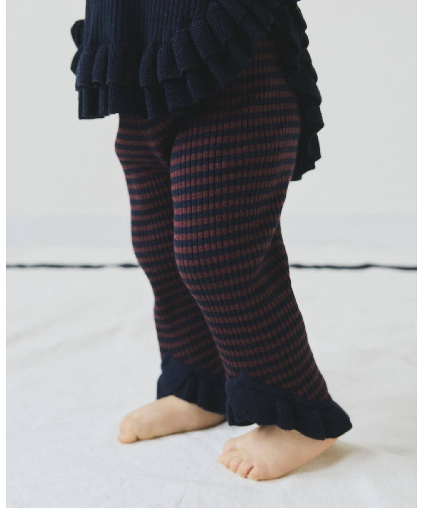 Misha & Puff Rib Longies 3-4y kids Misha & Puff Rib Longies - Rose 