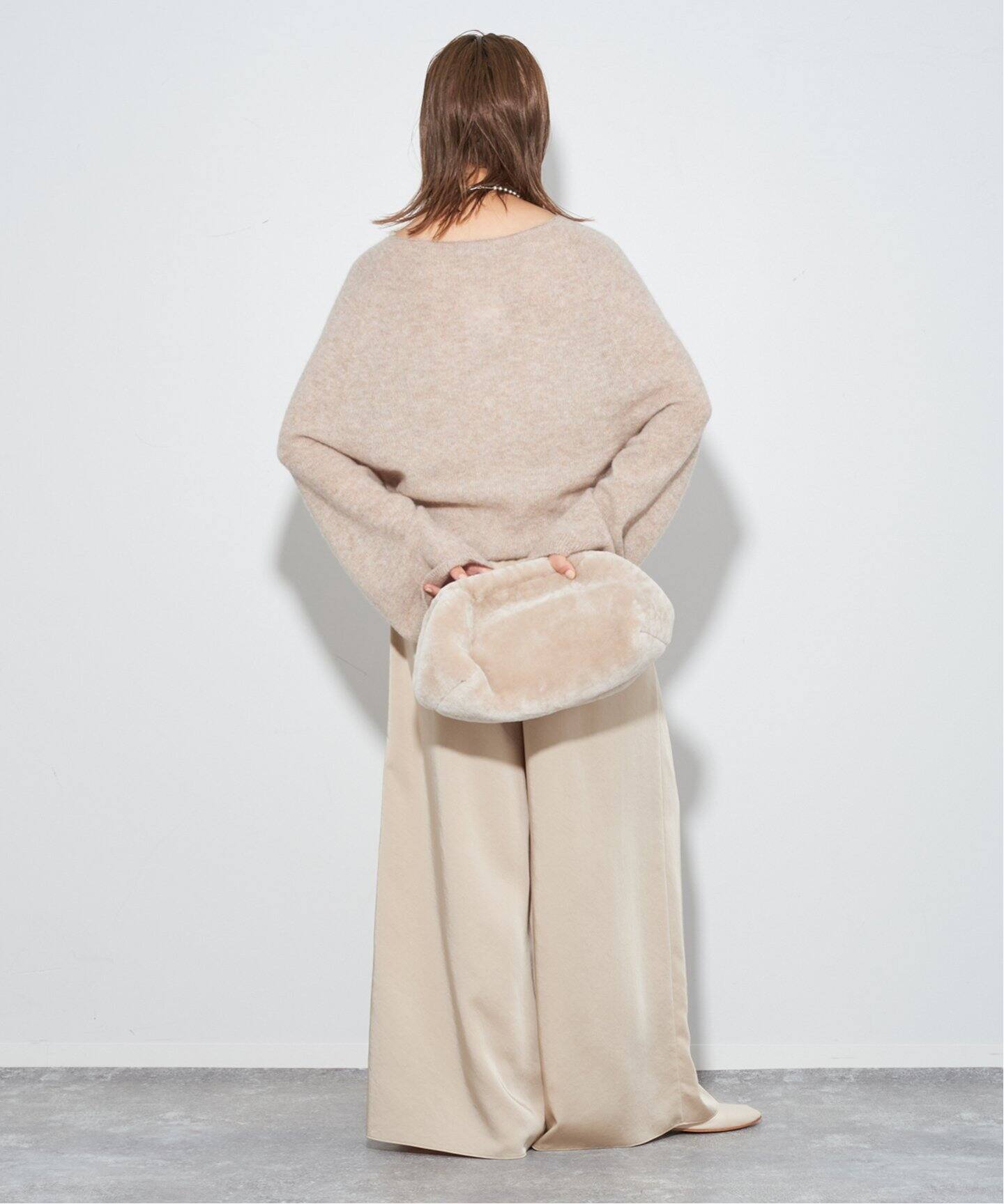 plage MY_minimal fit wide パンツ 36 ベージュ 