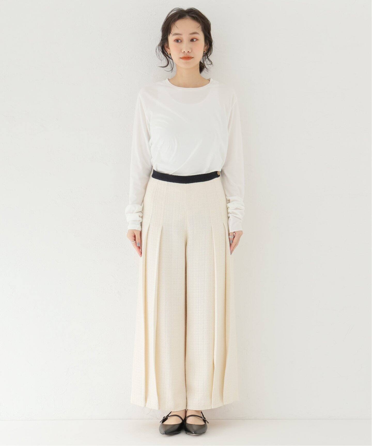 Bicolor Tweed Wide パンツ（その他パンツ）｜Plage（プラージュ）の 
