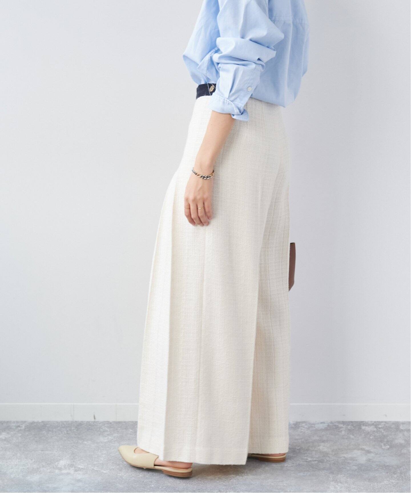 Bicolor Tweed Wide パンツ（その他パンツ）｜Plage（プラージュ）の  